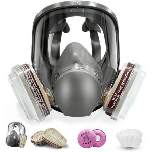 ChenQuanSarl-Masque Respiratoire Réutilisable Avec Filtres, Masque À Gaz De Protection Respiratoire, Masque Anti Poussière Pour Peinture, Soudage, Vapeurs Organiques, Ponçage, Graffiti - Neuf