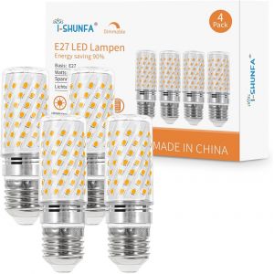 Kalsw-7w Dimmable E27 Ampoules Led Maïs,3000k Blanc Chaud,Remplace 70w Lampe Halogène,1000lm A60 Edison Épi De Maïs Ampoule E27 À Économie D'énergie Avec 360° Angle De Rayonnement,4 Pièces - Neuf