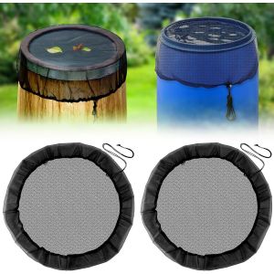 2 Pcs Filet pour Citerne de Pluie 95 cm Housse pour Tonneau d'eau Filet de Protection Réglable Filet Recuperateur Eau Housse pour Tonneau de Pluie avec Cordon de Serrage Filet pour Citerne de Plui - Neuf