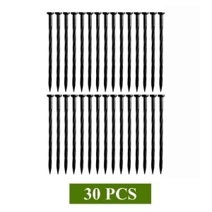 KAAPL-Piquets De Pelouse En Plastique De 20Cm/7,8 Pouces Pour Aménagement Paysager,Pointes D'Ancrage Pour Filet De Jardin,Pavés,Bordure,Barrières Contre Les Mauvaises Herbes Et Gazon,30Pcs, - Neuf