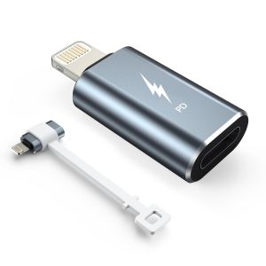 Adaptateur Usb C Vers Lightning, Charge Rapide 27 W Pd Compatible Avec Iphone 14/13/12/11 Pro Max Mini/X/Xr/Ipad/Ipod/Airpods, Avec Corde Anti-Perte (Lot De 1)[CAB9166701] - Neuf