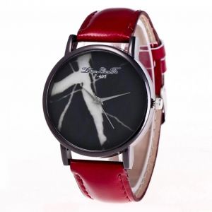 Zhoulianfa Femmes Mode Casual Pu Cuir Quartz Montre Bande Cristal Montre-Bracelet (Date Rouge) - Neuf