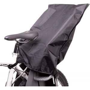 Kal-Protection Pluie Porte Bebe Velo - Housse Imperméable Universelle Pour Siege Velo Enfant Arrière (Compatible Römer, Hamax, Thule Etc.), Noir - Neuf