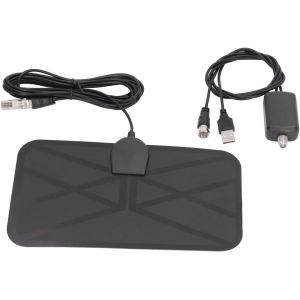 Antenne TV Int&eacute;rieur Puissante HD 4K 1080P Gain 25DBI Antenne &agrave; Gain &eacute;lev&eacute; Antenne Num&eacute;rique Terrestre Antenne Support Adh&eacute;sif KJ&iquest;036 - Neuf