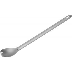 Checarzhn--No1-Cuillère Ou Cuillère En Titane À Long Manche Ensemble De Couverts En Métal Portable Léger Pour Le Camping En Plein Air - Neuf