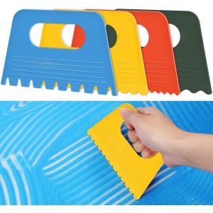 lbgwp60-Lot De 4 Grattoirs De Peinture En Plastique Pour Graffitis, Textures, Loisirs Créatifs, Outils De Peinture Pour Tout-Petits Et Enfants - Neuf