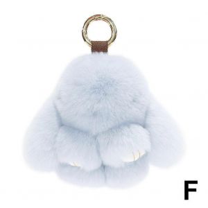 Ciel bleu 10cm (F) $Mignon de fourrure de lapin Rex poup&eacute;e lapin de voiture trousseau pendentif mini sac en peluche morts de la pendaison de lapin - Neuf
