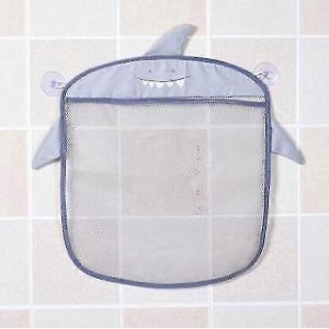 Sac De Rangement De Bain En Maille Imperm&eacute;able Gris Avec Motifs D'animaux De Dessin Anim&eacute; - Panier Amusant Et Fonctionnel Pour Jouets Et Objets Essentiels Des Enfants - Neuf