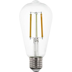 Connect.Z Ampoule Led E27 Connect&eacute;e,St64,Zigbee,Contr&ocirc;lable Par Appli Et Commande Vocale,Dimmable,Blanc Chaud&iquest;Froid,700 Lumens,6 Watts,Transparent,Design Vintage - Neuf