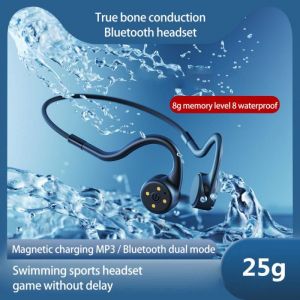 &Eacute;couteurs sans fil X5 IPX68, 8 go, BT5.0, oreillettes &agrave; Conduction osseuse, casque d'&eacute;coute pour sport, &eacute;tanche IPX8, r&eacute;duction du bruit avec micro - Neuf