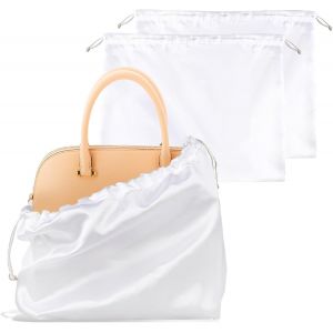 Lot De 2 Sacs &Agrave; Chaussures Avec Cordon De Serrage 40 X 50 Cm En Soie Anti-Poussi&egrave;re Sacs De Rangement Sacs &Agrave; Main Cordon Sac Rangement Pour Sac &Agrave; Main Livres De Poche Chaussures Bottes (Blanc) - Neuf