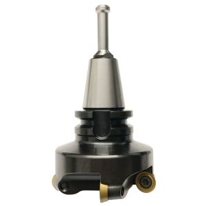 Fraise &agrave; copier et &agrave; surfacer diam&egrave;tre 52 mm avec mandrin porte-fraise int&eacute;gr&eacute; BT20 incluant 5 plaquettes de coupe RDET1003 Optimum KVF21 - Neuf