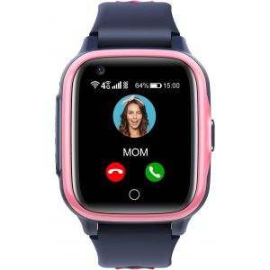 Montre Connect&eacute;e Enfant Gps 4G Pour Gar&ccedil;on Fille Montre Intelligente Avec Wifi Appel Vid&eacute;o Sos Cam&eacute;ra &Eacute;tanche Message R&eacute;veil Chronom&egrave;tre Mode Classe Lecteur De Musique Notification De Vibration - Neuf