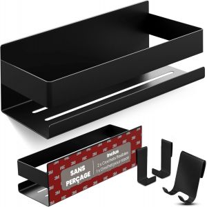 Jexnovashop-Etagere Douche Sans Percage - Etagere Salle De Bain - Porte-Savon Douche - Shower Shelf - Support Gel Douche Salle De Bain - Rangement Baignoire - Neuf