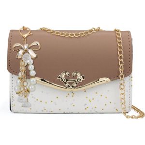 Sac À Bandoulière En Cuir Pour Femme - Grandes Paillettes - Avec Sangle De Chaîne Et Pendentif - Grande Capacité - Avec 2 Compartiments Et 1 Poche Zippée[H1954] - Neuf