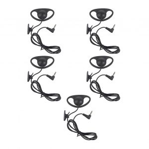 5PCS 3.5mm Jack D-Shaped Earmold Headset pour talkie-walkie radio bidirectionnel - Neuf