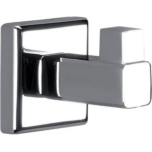 | Porte-manteau mural Colorado en acier inoxydable et Cromall, crochet de peignoir fix&eacute; avec vis incluses ou colle, poids pris en charge 7 kg, 4,2 x 4,2 x 5 cm - Neuf
