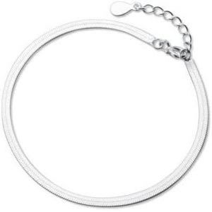 Eryi-Bracelet En Argent Femme 925,S925 Bracelet En Argent Sterling Cercle 2,5 Mm Chaîne Serpent Plate 6,2 `` 7,8 '' Unisexe Gothique Réglable Bracelet Bijoux Pour Dames Maman Épouse Amis Anniversaire - Neuf