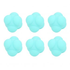 Lot De 6 Balles En Silicone Hex Response, Equipement D'entrainement De Vitesse Et D'agilite, Balle Sensible Pour Fascia, Bleue - Neuf