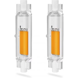 Sjzg-R7s Led 78mm Dimmable, Blanc Chaud 3000k, 15w &Eacute;conomie &Eacute;nergie Cob Ampoule Led R7s &Eacute;quivalent &Agrave; J78mm 100w Halog&egrave;ne Lampe, Pas De Scintillement, 1000lm, &Eacute;clairage &Agrave; Faisceau 360&deg;, Lot De 2 - Neuf