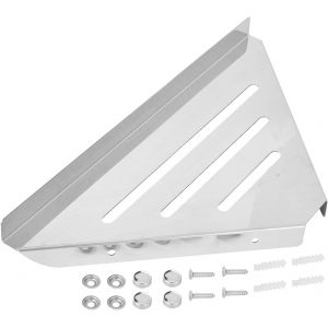 &Eacute;tag&egrave;re d'angle de douche triangulaire en acier inoxydable organisateur mural compact pour salle de bain maison h&ocirc;tel rangement pratique durable - Neuf