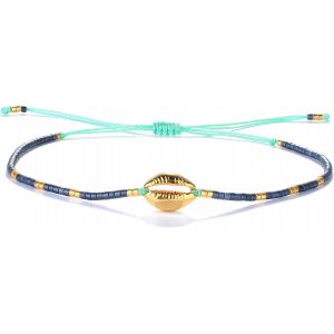 Kal-Femmes Hommes Bracelet Graines Perles Cristal Brillant R&eacute;glable &Agrave; La Main Cordon Bracelet Cadeau D'anniversaire Pour Les Filles Bracelet De Charme - Neuf