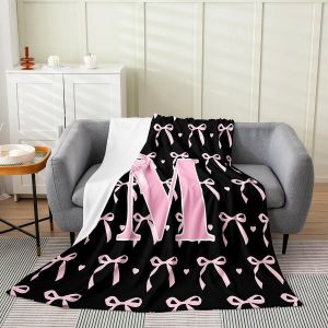Couverture Polaire Mignonne Pour Enfants 40 X 50 Pouces, Lettre M Initiale, Couverture En Flanelle Pelucheuse - Neuf