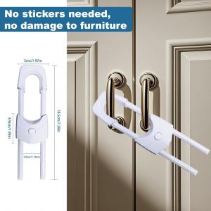 Securite Placard Enfant,3 Pack Bebe -S&eacute;curit&eacute; Enfants En U S&eacute;curit&eacute; De Porte Enfant Conviennent &Agrave; La Plupart Des Armoires,Placards,Tiroirs Et Portes De R&eacute;frig&eacute;rateur - Neuf