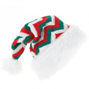1 Bonnet De No&euml;l En Laine Tricot&eacute;e, Haut De Gamme, En Peluche, Ray&eacute;, Pour Le P&egrave;re No&euml;l, Pour Le Festival (Style 3) - Neuf
