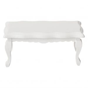 Meuble miniature de table d'appoint pour accessoires de maison de poupée au 1/12 (blanc) - Neuf