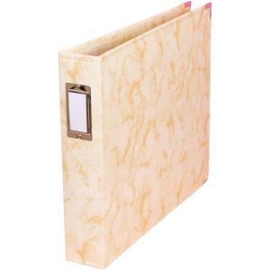 TIANYI-,Album photo écologique avec couvercles en marbre jaune, 3 anneaux et 5 pochettes de 30.5x30.5 cm (12x12 pouces),Personnalisable pour photographies, Layouts et compositions de Project Life - Neuf