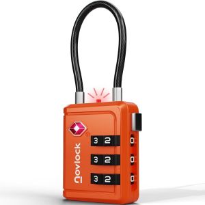 Kalanka-Cadenas Tsa Avec Indicateur D`Ouverture U2013 Pour Valise, Bagage Cabine, Sac À Dos U2013 Accepté Pour Les Voyages En Avion U2013 Lot De 1, Orange - Neuf