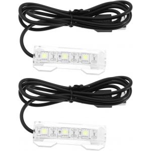 Kalanka-2pcs Petite Lumière D'aquarium Fil Noir Lumière Blanc Bande Usb Lumière De Plante D'eau Usb Mini Réservoir De Poisson De Bureau Lumières Led Blanches Accessoires D'aquarium - Neuf