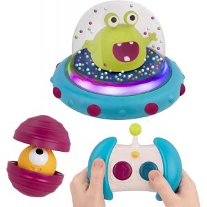 Toys-Marky Mars-Voiture T&eacute;l&eacute;command&eacute;e-Vaisseau Spatial Rc-Bumper Space Car Jouet Avec Lumi&egrave;res Et Sons-Jouet Spatial Pour Tout-Petits,Enfants,12 Mois +,Bleu - Neuf