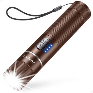 Patb-Lampe Torche Led/Torche Uv 2 En 1, Lampe De Poche Rechargeable Ultra Puissante Avec 395nm Ultraviolette Noire-6 Modes, Zoomable, &Eacute;tanche, Longue Dur&eacute;e Pour &Eacute;clairage,Marron - Neuf