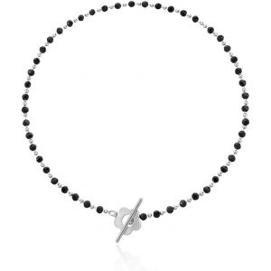 Kal-Collier Ras Du Cou Boh&egrave;me Avec Fleurs Dor&eacute;es Et Perles Noires Pour Femme Et Fille - Accessoire De Bijoux Avec Cha&icirc;ne De Sable - Collier Dor&eacute; &Agrave; Cadenas Lasso Fleuri - 1 Pi&egrave;ce - Neuf