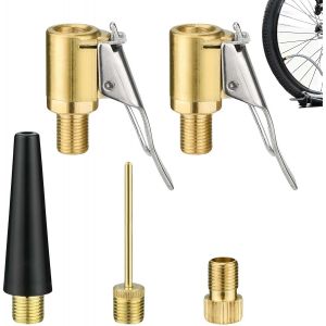 Acdsgd-Adaptateur Valve Multifonction 5 Pi&egrave;ces, Kit De Gonflage Pneus Et Ballons Pour P&acirc;ques Et Carnaval, Embouts Compatibles Pompe Portable, Accessoire Voyage Et Sport 2026 - Neuf