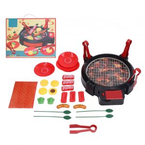 Jouets De Cuisine, Simulation, Cuisine Sure Et Vivante Pour Tout-Petits, Barbecue, Ensemble De Jeu Avec Four, Assiette, Nourriture Pour Enfants, Jouets De Camping, Cadeau - Neuf