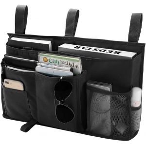 Bolsa De Almacenamiento Para Literas (Negra), Organizador Colgante Para Cama, 8 Bolsillos, Para Dormitorios Universitarios, Camas De Hospital Y Barandillas De Cuna, Tela Oxford 600d - Neuf
