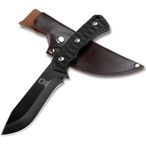 Couteau De Survie Lame Noire Couteau De Chasse Bushcraft Couteaux Lame Fixe Et Outils De Randonnée - Neuf