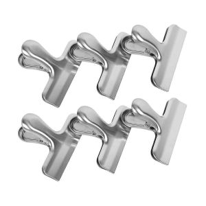 6 Pack Sac Clips,Chip Clips Sac Clips Alimentaire Clips,Acier Inoxydable Chip Clip, Tight Seal Kitchen Clip - Neuf