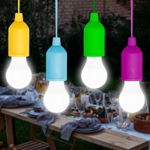 Led Pull Cord Lumièrem, Lampe De Camping À Piles, Pour Camping, Jardins, Patios, Tentes, Urgences (Blanc Froid)[Amp749550] - Neuf