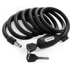 Chenquansarl-Antivol De 200 Cm De Long - Refermable Facilement Sans Clé - Cadenas Pour Vélo Avec Fixation - Antivol En Spirale Pour Vélo & Poussette - Neuf