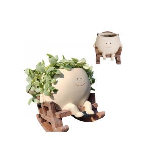 Pot de fleurs &agrave; bascule Smiley Face pour plantes d'int&eacute;rieur et d'ext&eacute;rieur - Neuf