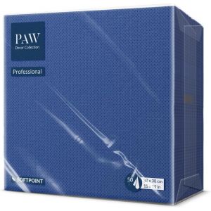 Mevronisshop-Paw - Serviettes Soft Point (38 X 38 Cm) | 50 Serviettes Gastronomiques | Douces Et R&eacute;sistantes | Id&eacute;ales Pour Un Usage Quotidien, Les Bars Et Les Caf&eacute;s | Bleu Marine - Neuf