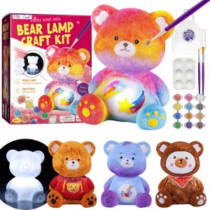 Mdy-Kit De Peinture Ours Veilleuse 3d Lampe, Cadeau Fille Garcon 6 7 8 9 10 11 Ans, Loisir Créatif Bricolage Enfant, Ours Jouet Garcon Fille, Arts Et Artisanat, Cadeau D'anniversaire Enfant 4-12 Ans - Neuf