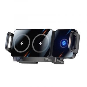 Support Magnétique De Téléphone Portable Intelligent Pour Voiture,Support De Téléphone Rotatif Automatique,Support De Coussin,Chargeur De Voiture Sans Fil,Nouveau.Black. - Neuf