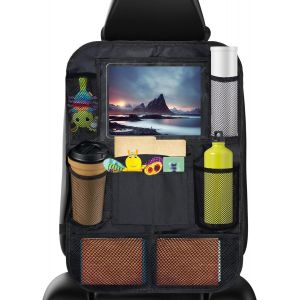 Cmjaagur-1 Organisateur Arri&egrave;re Support Pour Tablette Transparent, Protection Enfant, Rangement Siege Voiture Avec 10 Poches, Noir[M1011] - Neuf