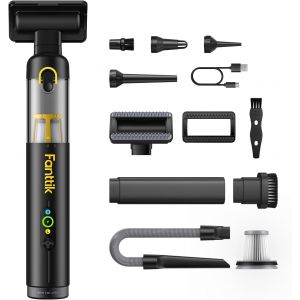 VornixorSarlshopSlim V10 APEX Aspirateur de Voiture sans Fil, 19 kPa, &eacute;cran num&eacute;rique Intelligent am&eacute;lior&eacute;, 4 en 1 Aspirateur, 2 Modes d'aspiration pour Petits travaux, Voiture, Bureau, claviers. - Neuf