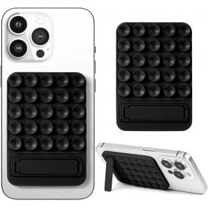 Kal-Ventouses En Silicone Pour Tous Les Modèles De Téléphones Avec Un Design De Support De Bureau, Support Antidérapant Mains Libres Pour Téléphone Portable Pour Selfies Et Vidéos (Noir) - Neuf